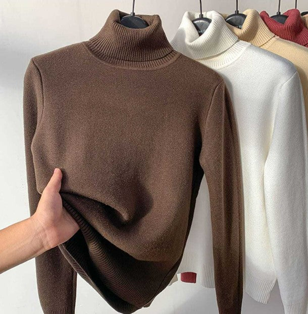 Snygg vintervarm fleece turtleneck - Thermo