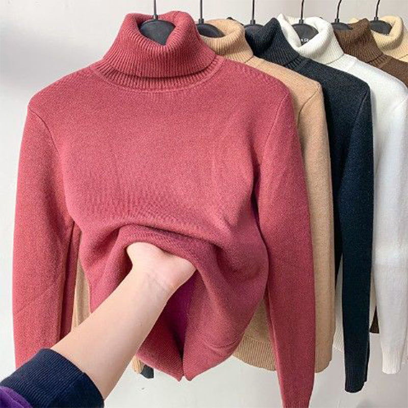 Snygg vintervarm fleece turtleneck - Thermo