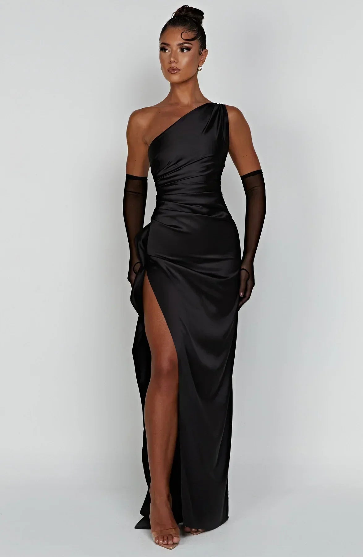 Elegant Kvälls Maxi Damklänning med Sidssprund