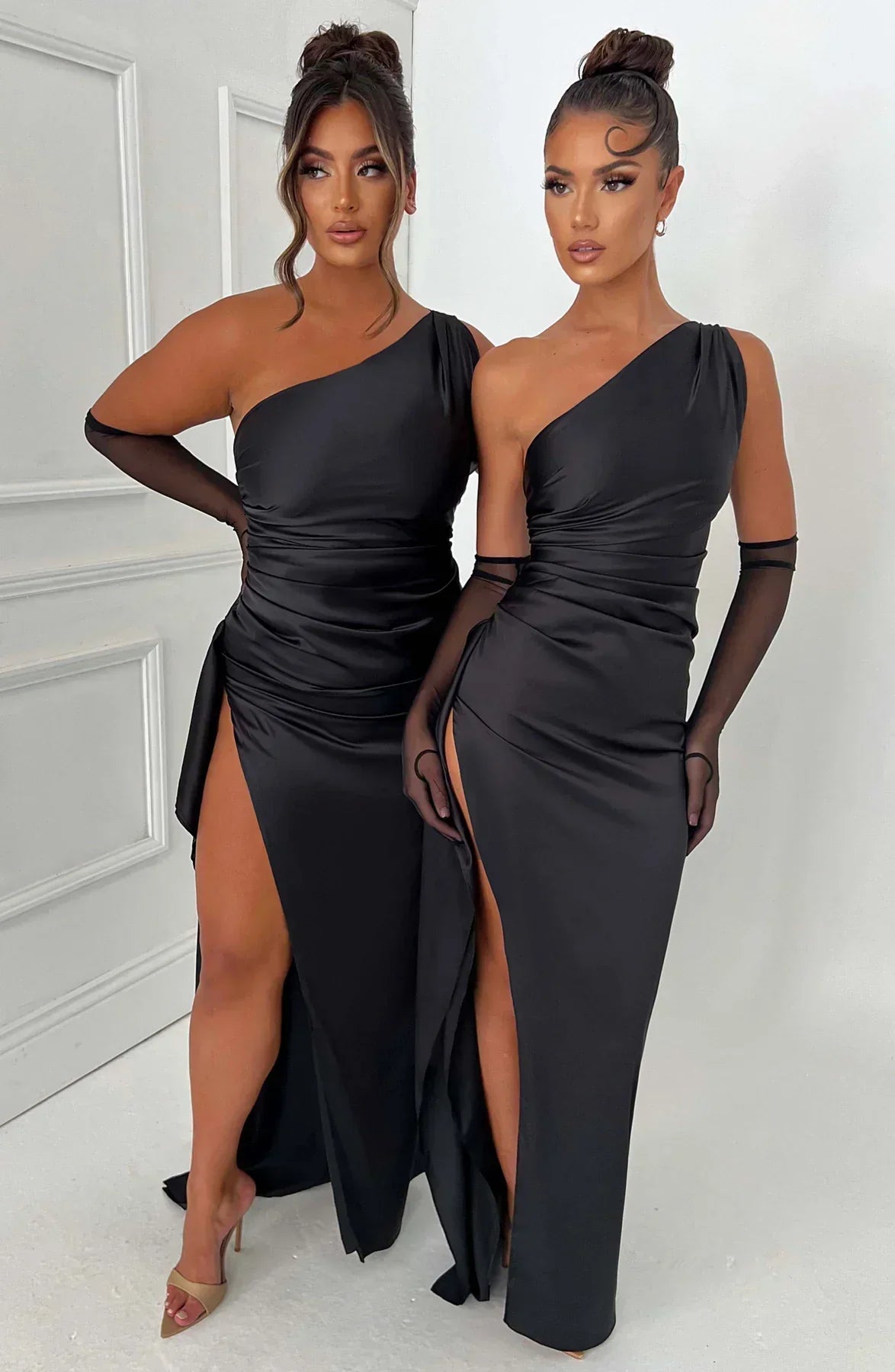 Elegant Kvälls Maxi Damklänning med Sidssprund