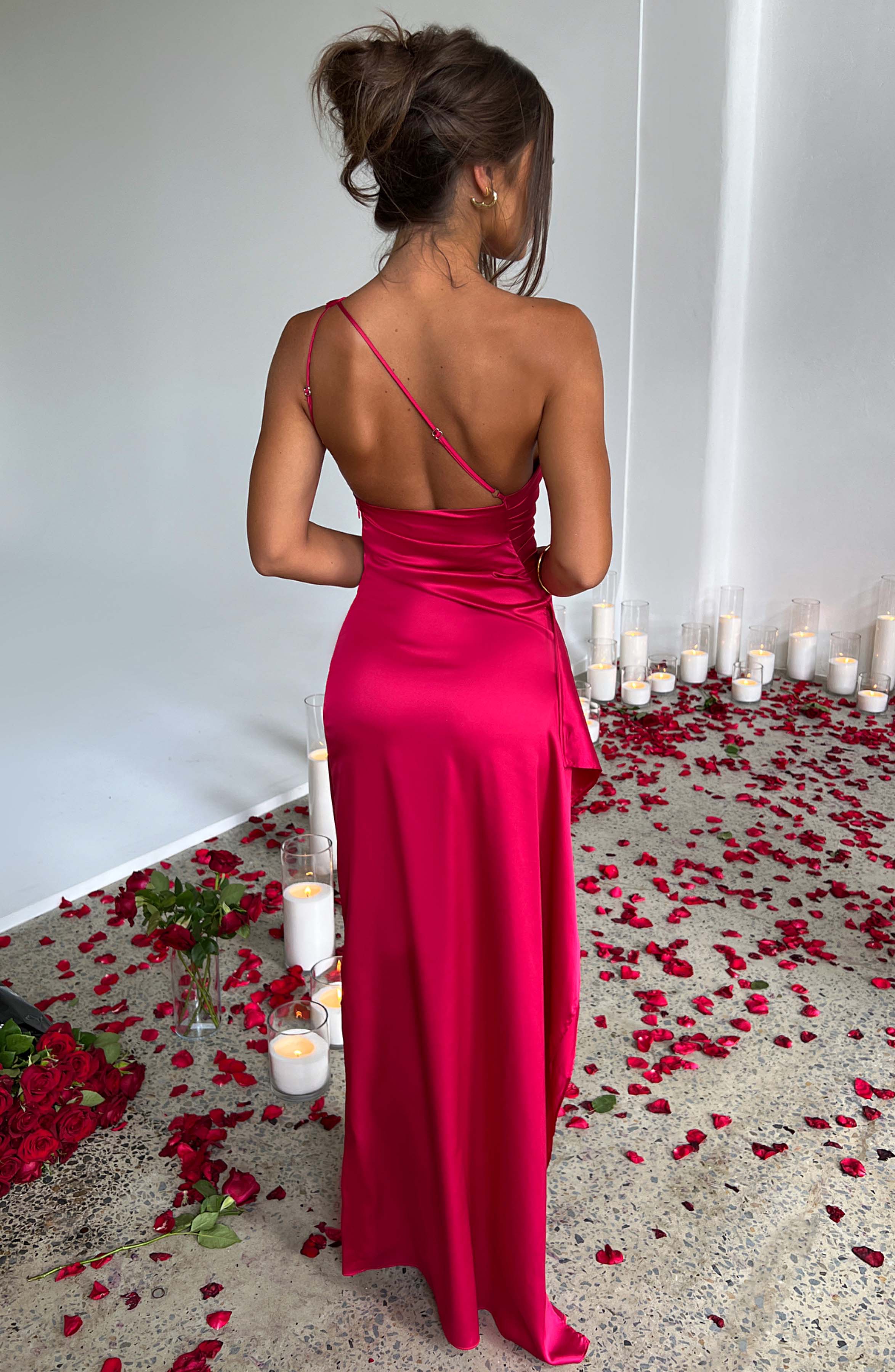 Elegant Kvälls Maxi Damklänning med Sidssprund