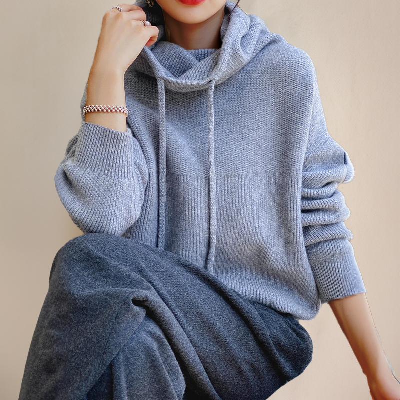 Mjuk Merinoull Hoodie för Damer